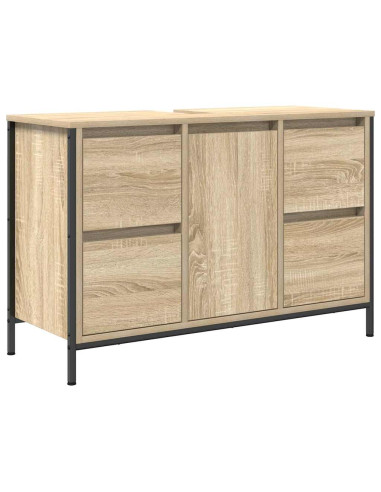 Mobile Lavabo con Cassetti Rovere Sonoma 90x34,5x60 cm
