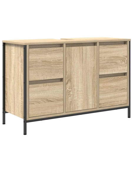 Mobile Lavabo con Cassetti Rovere Sonoma 90x34,5x60 cm