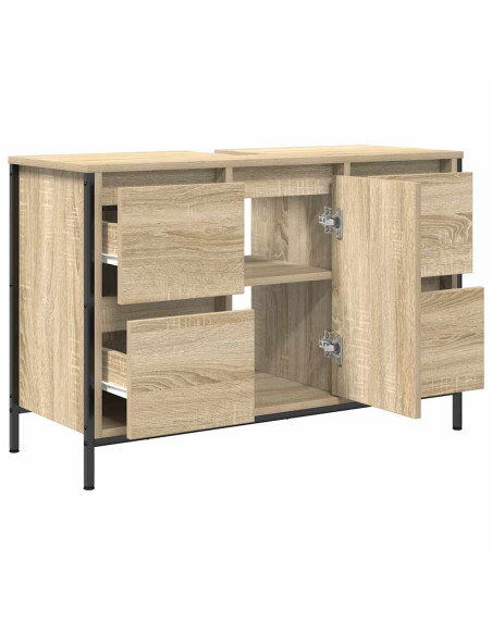 Mobile Lavabo con Cassetti Rovere Sonoma 90x34,5x60 cm