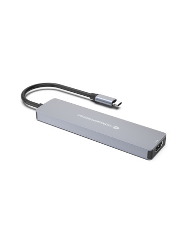 Conceptronic DONN28G replicatore di porte e docking station per laptop Cablato USB 3.2 Gen 1 (3.1 Gen 1) Type-C Grigio