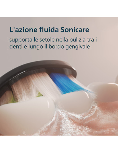 Philips Sonicare serie 5300 Spazzolino elettrico sonico con base di ricarica, 2 livelli intensità, sensore di pressione colore 