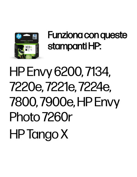 HP Cartuccia di inchiostro nero originale ad alta capacità 303XL