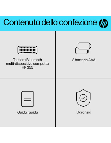 HP Tastiera Bluetooth multi-dispositivo compatta 355