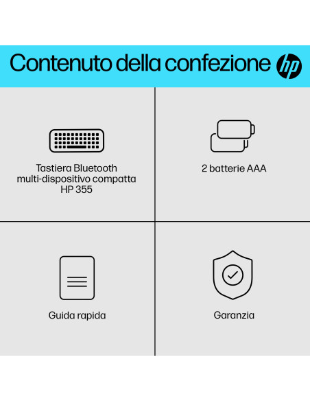 HP Tastiera Bluetooth multi-dispositivo compatta 355