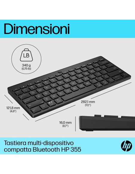 HP Tastiera Bluetooth multi-dispositivo compatta 355