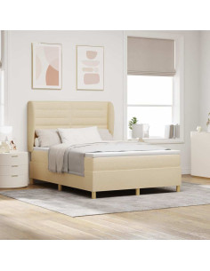 Letto con molle e materasso Grigio Scuro 90x190 cm Tessuto