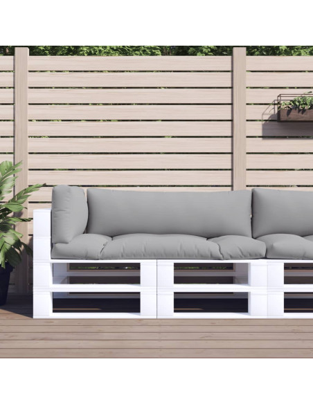 Cuscini per Pallet 3 pz Grigi in Tessuto