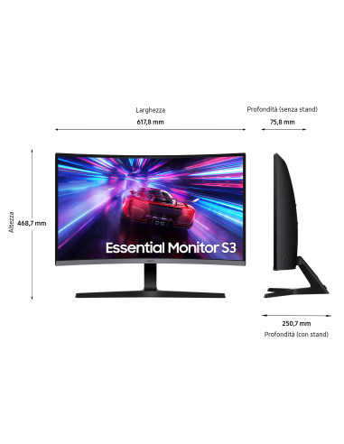 Samsung Monitor Curvo Serie S39GD da 27'' Full HD