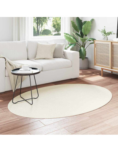 Tappeti per area Ovale HUARTE Crema 120 x 170 cm