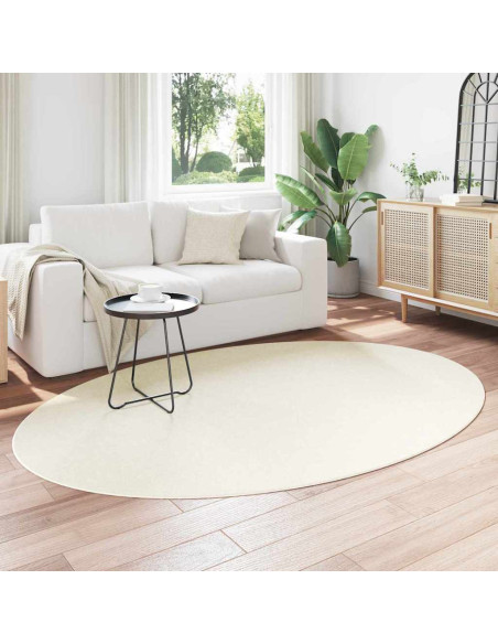 Tappeti per area Ovale HUARTE Crema 160 x 230 cm