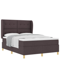 Letto con molle e materasso Grigio Scuro 90x190 cm Tessuto 2