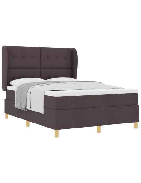 Letto con molle e materasso Grigio Scuro 90x190 cm Tessuto