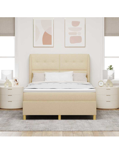 Letto con molle e materasso Grigio Scuro 90x190 cm Tessuto