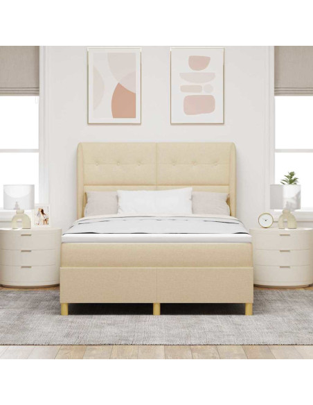 Letto con molle e materasso Grigio Scuro 90x190 cm Tessuto