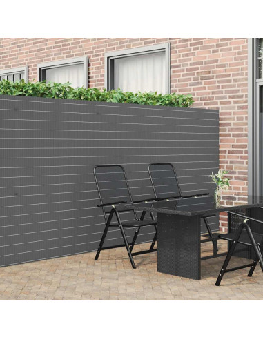 Recinzione da Giardino Bifacciale Grigia 1,8x3 m in PVC