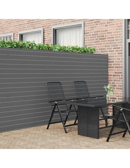 Recinzione da Giardino Bifacciale Grigia 1,8x3 m in PVC