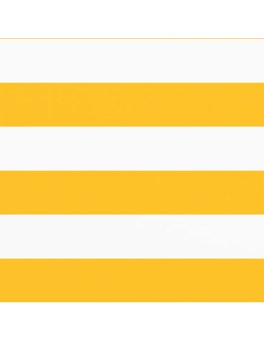 Paravento per Balcone Striscia Gialla e Bianca 90x800 cm