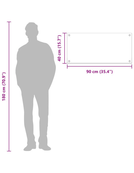 Rivestimento da Cucina Grigio chiaro 90 x 40 cm vetro temperato