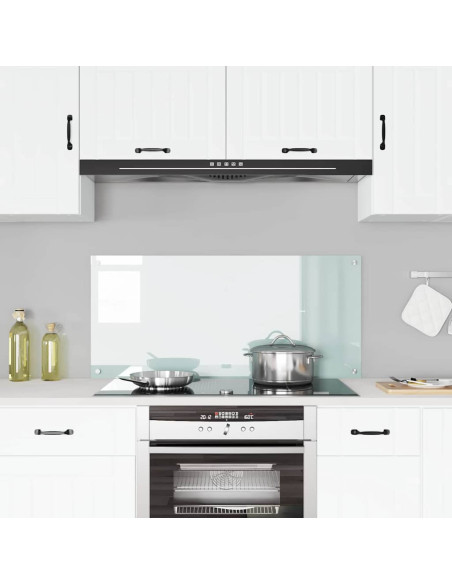 Rivestimento da Cucina Bianco 110 x 50 cm vetro temperato