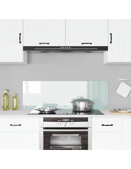 Rivestimento da Cucina Bianco 120 x 40 cm vetro temperato