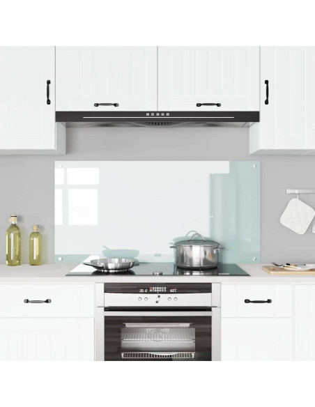 Schienale da cucina Bianco 120 x 60 cm vetro temperato
