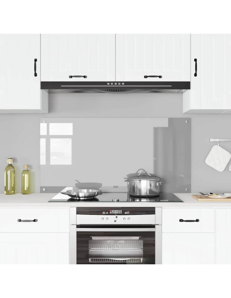 Schienale da cucina Grigio chiaro 120 x 60 cm vetro temperato