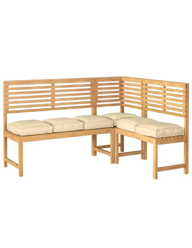 Cuscino 6 pcs Beige 40 x 40 x 8 cm Tessuto Oxford