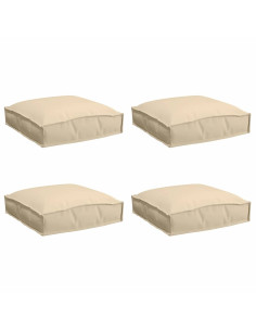 Cuscino 4 pcs Beige 40 x 40 x 8 cm Tessuto Oxford 2