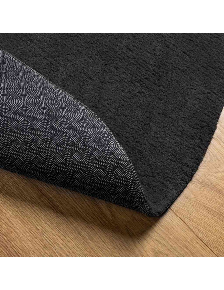 Tappeti per area HUARTE Nero 80 x 150 cm Poliestere