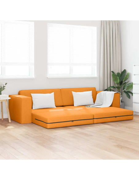 Divano letto 200cm Giallo Scuro Tessuto