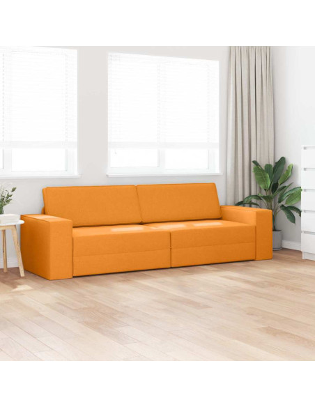 Divano letto 200cm Giallo Scuro Tessuto