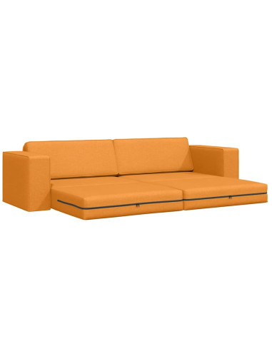 Divano letto 200cm Giallo Scuro Tessuto