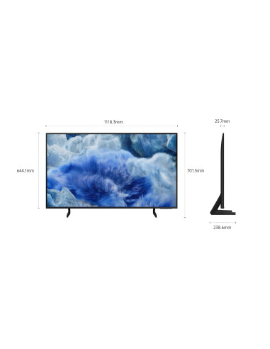 Samsung QLED AI TV 50" QE50Q8FAAUXZT 4K, Processore Q4 AI, 4K Upscaling, Color Booster Pro, OTS Lite, Air Slim Design, Vision AI