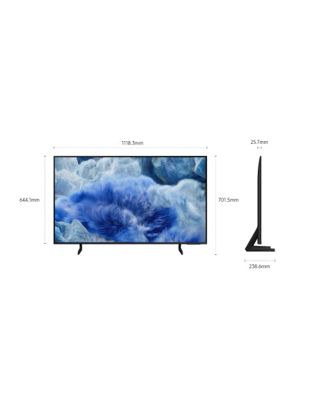 Samsung QLED AI TV 50" QE50Q8FAAUXZT 4K, Processore Q4 AI, 4K Upscaling, Color Booster Pro, OTS Lite, Air Slim Design, Vision AI