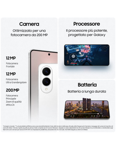 Samsung Galaxy S25 Edge, Smartphone AI, Display 6.7'' QHD+ Dynamic AMOLED 2X, Fotocamera 200MP, RAM 12GB, 512GB, 3.900 mAh, Tita