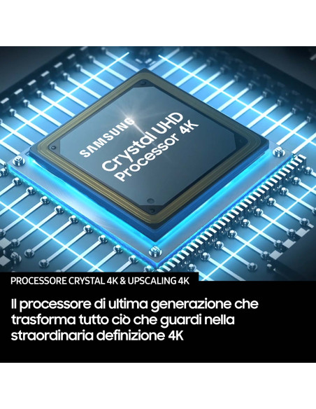 Samsung Crystal UHD 75" UE75U8000FUXZT 4K, Processore Crystal 4K, HDR, Smart Experience, OTS Lite & Adaptive Sound, Metal Stream
