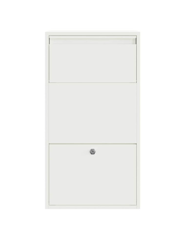 Cassetta per pacchi con porta Bianco 44 x 22 x 82 cm Acciaio