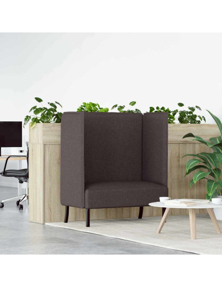 Divano alto 101cm Marrone scuro Tessuto