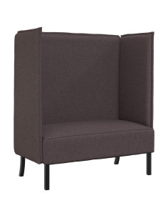 Divano alto 101cm Marrone scuro Tessuto 2