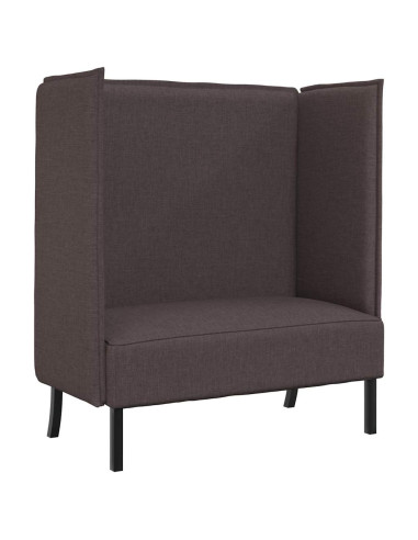 Divano alto 101cm Marrone scuro Tessuto