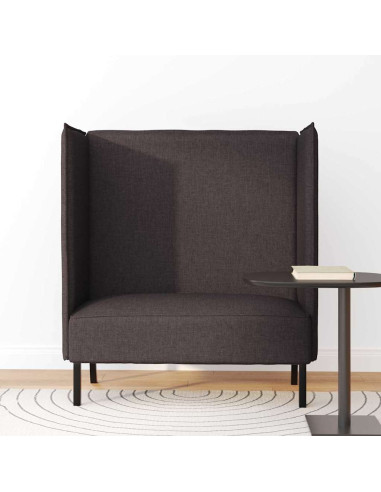 Divano alto 101cm Marrone scuro Tessuto