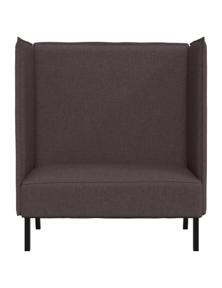 Divano alto 101cm Marrone scuro Tessuto