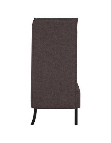 Divano alto 101cm Marrone scuro Tessuto