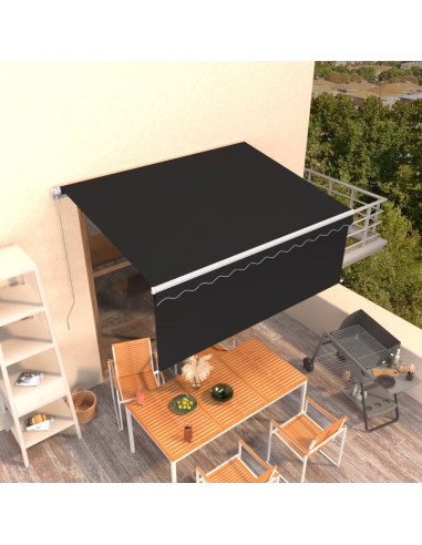 Tenda da Sole Retrattile Manuale con Parasole 3x2,5 m Antracite