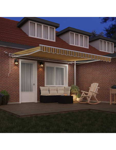 Tenda Retrattile Multicolore 400 × 300 cm Poliestere e Metallo