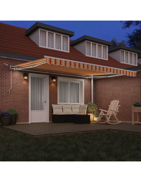 Tenda Retrattile Giallo e Arancione 450 × 300 cm