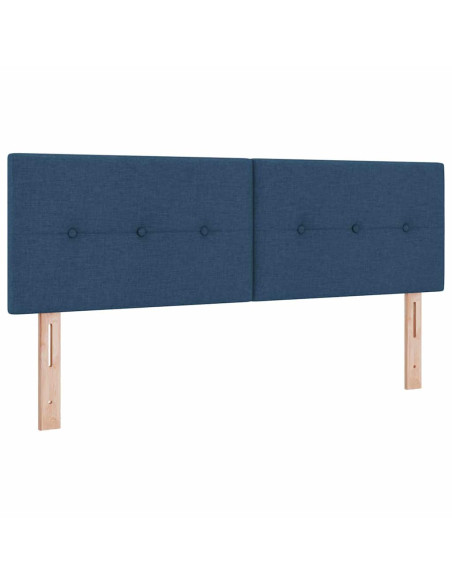 Letto a molle con materasso Blu 140 x 190 cm Tessuto