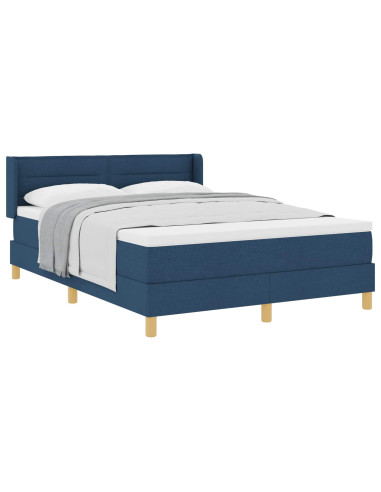 Letto a molle con materasso Blu 190 x 140 cm Poliestere