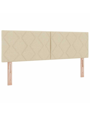 Letto a molle con materasso Crema 190 x 140 cm Poliestere