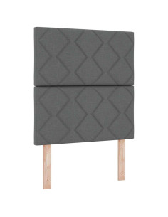 Letto a molle con materasso Grigio scuro 80 x 200 cm Tessuto 2